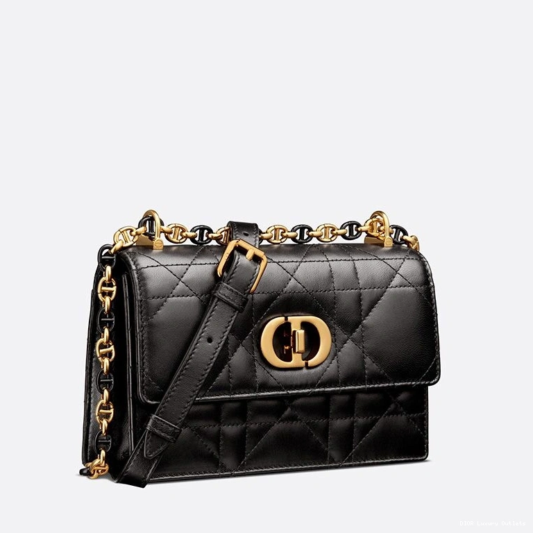Cheap Bag Miss Lambskin Macrocannage Caro Black Mini 0713 Luxury